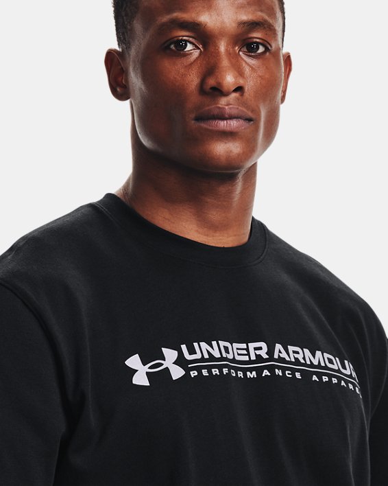 เสื้อแขนสั้น UA Signature Vortex Heavyweight สำหรับผู้ชาย, Black, pdpMainDesktop image number 2
